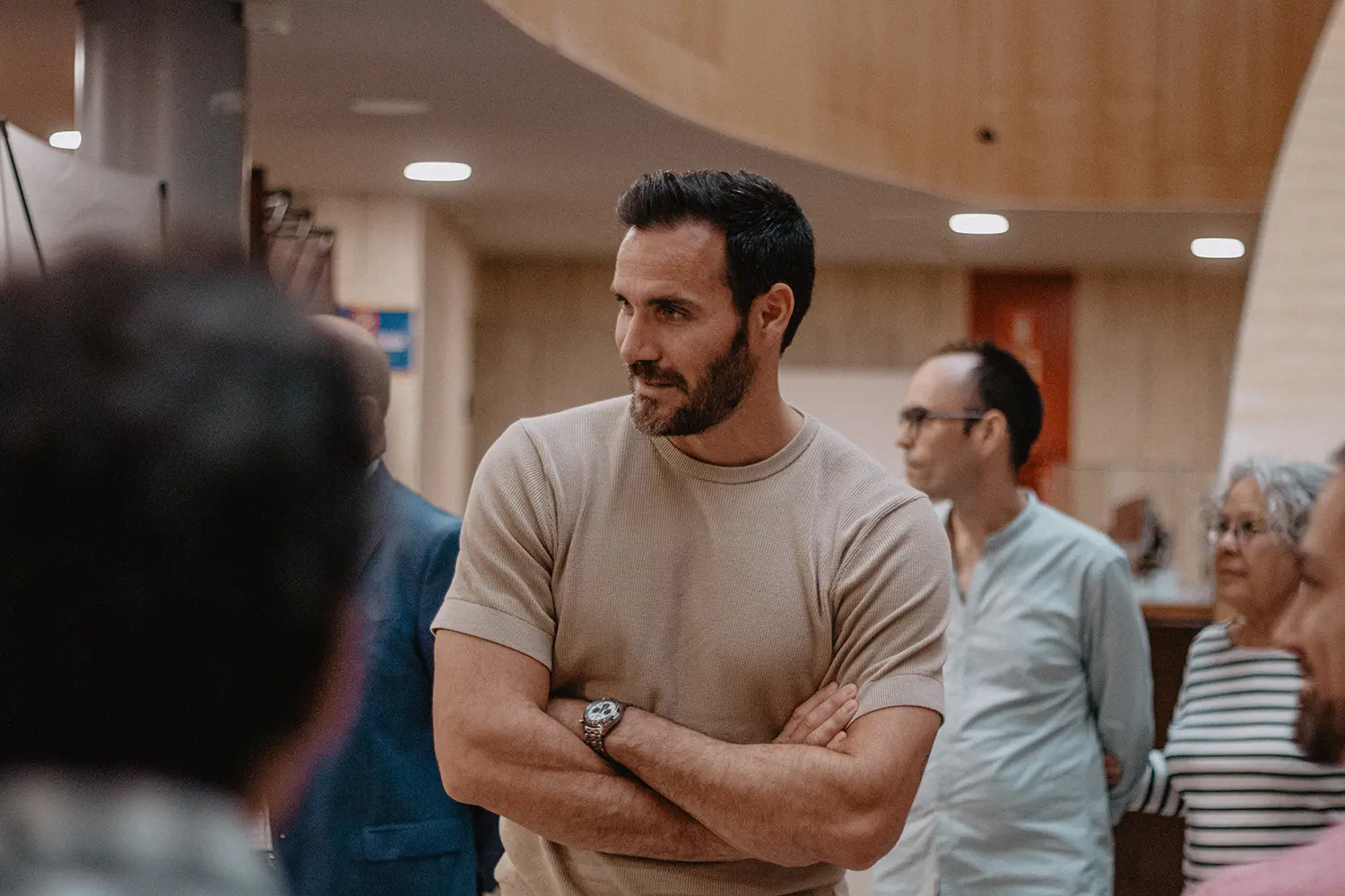 Saúl Craviotto comparte unos momentos con atletas de la Iniciativa Mójate con Aquadeus